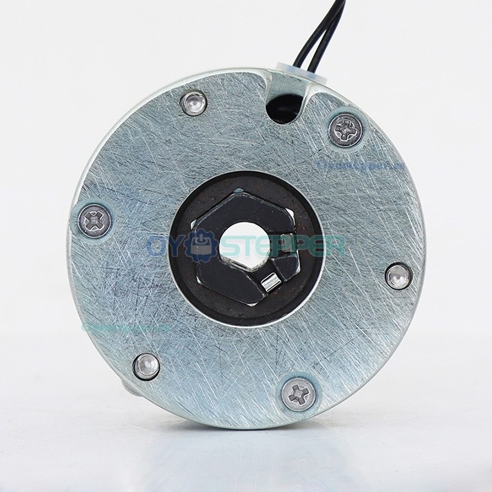 Oukeda Freno redondo sin excitación 2Nm 24V para motor BLDC 57/60mm o motor paso a paso Nema 23